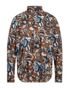 Alessandro Gherardi Man Shirt Brown Size 16 Cotton In Brown