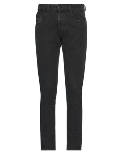 Diesel Man Jeans Black Size 28 Cotton, Elastane, Bovine Leather
