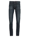 Diesel Man Jeans Blue Size 28w-32l Cotton, Elastane, Bovine Leather In Blue
