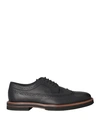 TOD'S TOD'S MAN LACE-UP SHOES BLACK SIZE 8 SOFT LEATHER