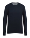 Hōsio Man Sweater Midnight Blue Size L Cotton, Viscose In Navy Blue