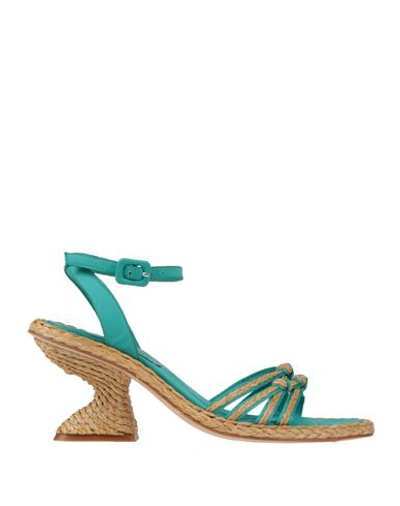 Paloma Barceló Woman Espadrilles Turquoise Size 7 Textile Fibers In Blue