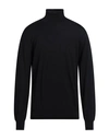 KANGRA KANGRA MAN TURTLENECK BLACK SIZE 48 MERINO WOOL