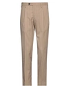 Gabardine Man Pants Beige Size 34 Polyester, Viscose, Elastane In Beige
