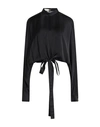 Cedric Charlier Woman Top Midnight Blue Size 10 Cupro In Blue