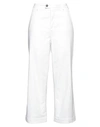 Roy Rogers Roÿ Roger's Woman Pants White Size 27 Cotton, Elastane