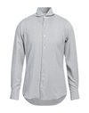 Finamore 1925 Man Shirt Light Grey Size 15 ½ Cotton