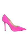 Jimmy Choo Woman Pumps Fuchsia Size 10 Soft Leather In Pink