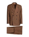 Gabriele Pasini Man Suit Brown Size 42 Virgin Wool