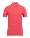 Gran Sasso Man Polo Shirt Tomato Red Size 36 Cotton