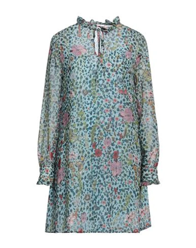 Blugirl Blumarine Woman Mini Dress Sky Blue Size 12 Polyester