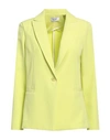 Hopper Woman Blazer Lime Green Size 6 Polyester, Elastane In Green