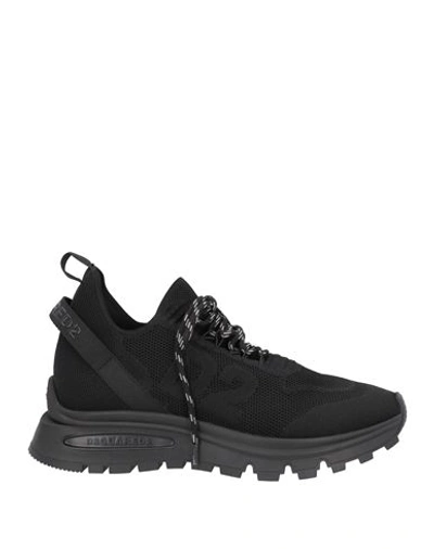 Dsquared2 Man Sneakers Black Size 12 Textile Fibers
