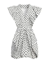 Philosophy Di Lorenzo Serafini Printed Baloon Dress With Ruffles In White