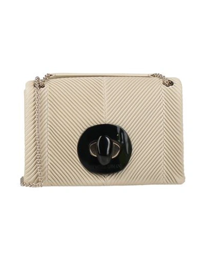 Giorgio Armani Woman Cross-body Bag Beige Size - Lambskin