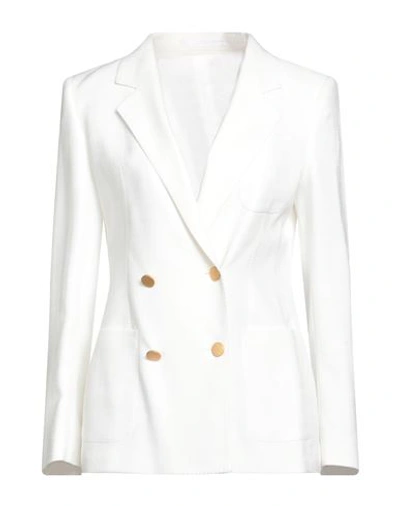 Tagliatore 02-05 Woman Blazer White Size 4 Viscose, Polyamide, Lyocell