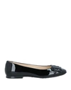 Tod's Woman Ballet Flats Black Size 7 Soft Leather