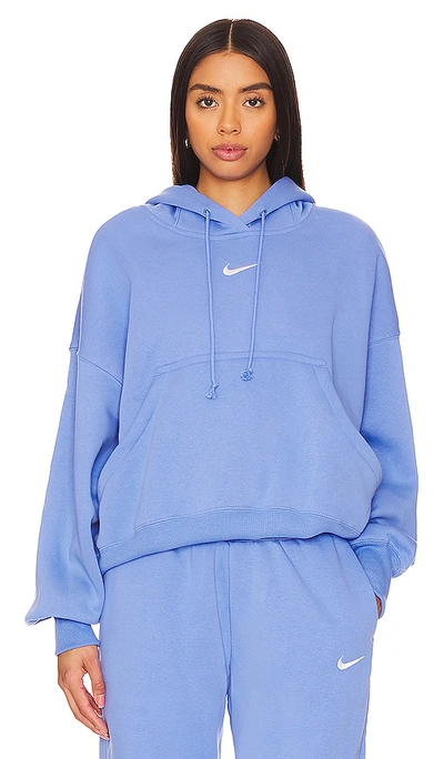 Nike Pheonix Fleece Oversized Pullover Hoodie In Polar & Sail