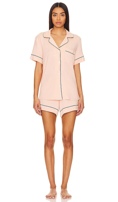 Eberjey Gisele Shortie Pajama Set In Light Pink