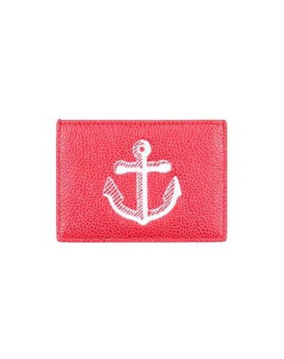 Thom Browne Man Document Holder Red Size - Soft Leather