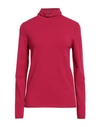 Twinset Woman Turtleneck Garnet Size L Viscose, Polyester In Red