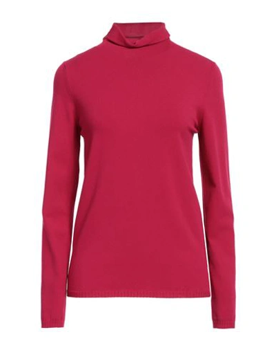 Twinset Woman Turtleneck Garnet Size L Viscose, Polyester In Red