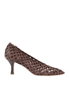 Casadei Woman Pumps Brown Size 10 Leather In Brown