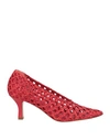 Casadei Woman Pumps Brown Size 10 Leather In Red
