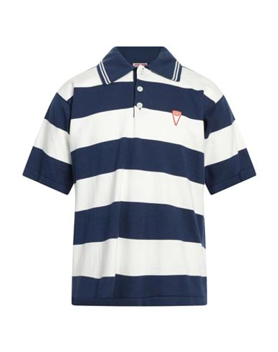 Kenzo Man Polo Shirt Blue Size Xl Cotton
