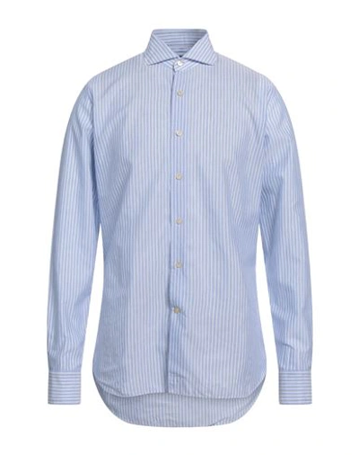 Alessandro Gherardi Man Shirt Sky Blue Size 15 ¾ Cotton, Linen