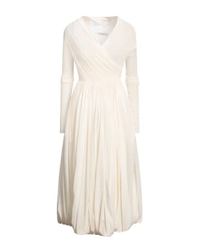 Philosophy Di Lorenzo Serafini Woman Midi Dress Ivory Size 8 Polyamide In White