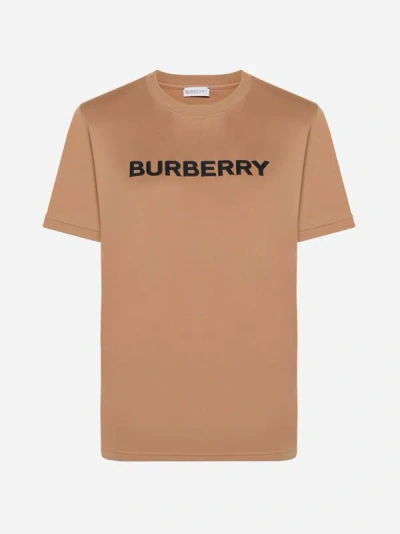 Burberry Logo T-shirt In Camel