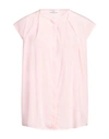 Peserico Woman Shirt Pink Size 6 Silk, Elastane