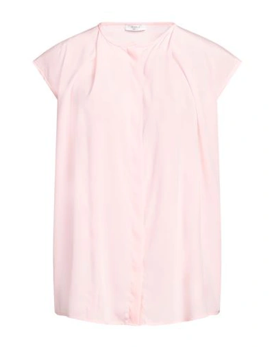 Peserico Woman Shirt Pink Size 6 Silk, Elastane