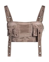 Blumarine Beige Cropped Cargo Top With Pockets In Cotton Stretch Woman In Beige