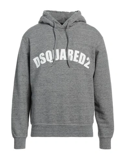 Dsquared2 Man Sweatshirt Grey Size L Cotton, Elastane