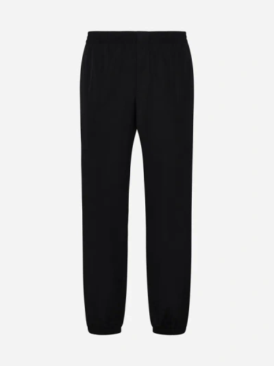 Prada Cotton Trousers In Black