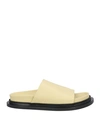 Jil Sander Woman Sandals Acid Green Size 11 Soft Leather In Green