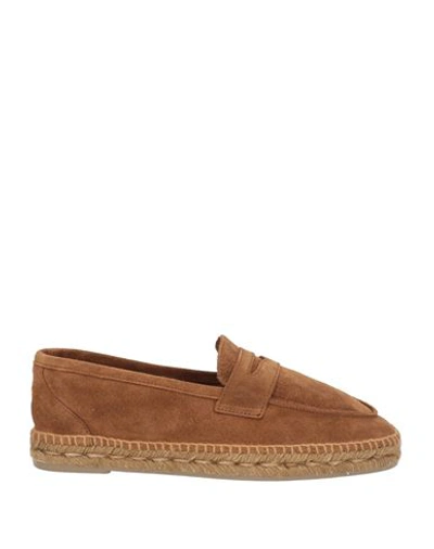 Castaã±er Castañer Man Espadrilles Brown Size 6 Leather