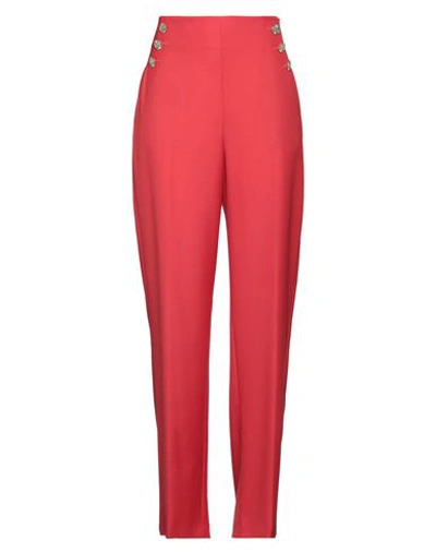 Tara Jarmon Woman Pants Red Size 8 Polyester, Wool