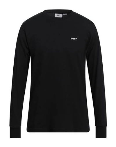 Obey Man T-shirt Black Size L Organic Cotton
