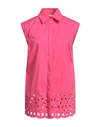 Jijil Woman Shirt Fuchsia Size 6 Cotton, Polyamide, Nylon In Pink