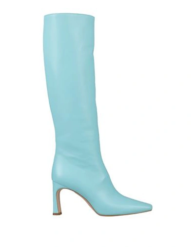 Liu •jo Woman Boot Sky Blue Size 7 Soft Leather