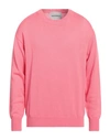 Amaranto Man Sweater Fuchsia Size Xl Cotton In Pink