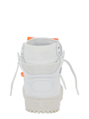 OFF-WHITE '3.0 OFF COURT' WHITE LOW TOP SNEAKERS WITH ZIP TIE TAG IN LEATHER AND COTTON WOMAN