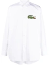 Comme Des Garçons Shirt Collaboration With Lacoste Featuring Button-down Collar In White