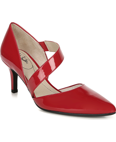 Lifestride Suki Pumps In Fire Red Faux Patent