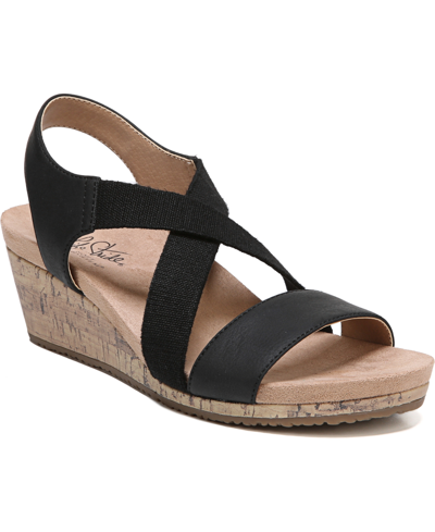 Lifestride Mexico Wedge Sandals In Black