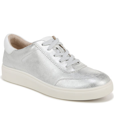 Lifestride Happy Hour Sneakers In Metallic Silver Faux Leather