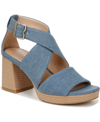 Dr. Scholl's Women's Maya City Sandals In Blue Denim Fabric